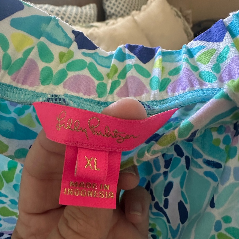 Lilly Pulitzer Multicolor Floral Romper in Blue, Green & Purple - Picture 2 of 3